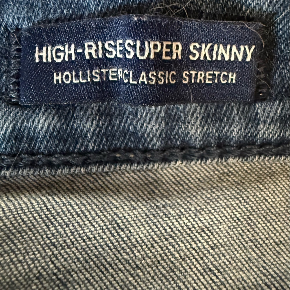 HOLLISTER🌊 Women’s High-Rise Distressed Super Skinny Jeans 👖🔥💃 Size 0 Short - Picture 9 of 16